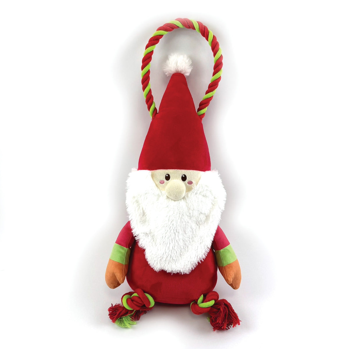 Happy Pet Jumbo Santa Paws Rope Tug Dog Toy