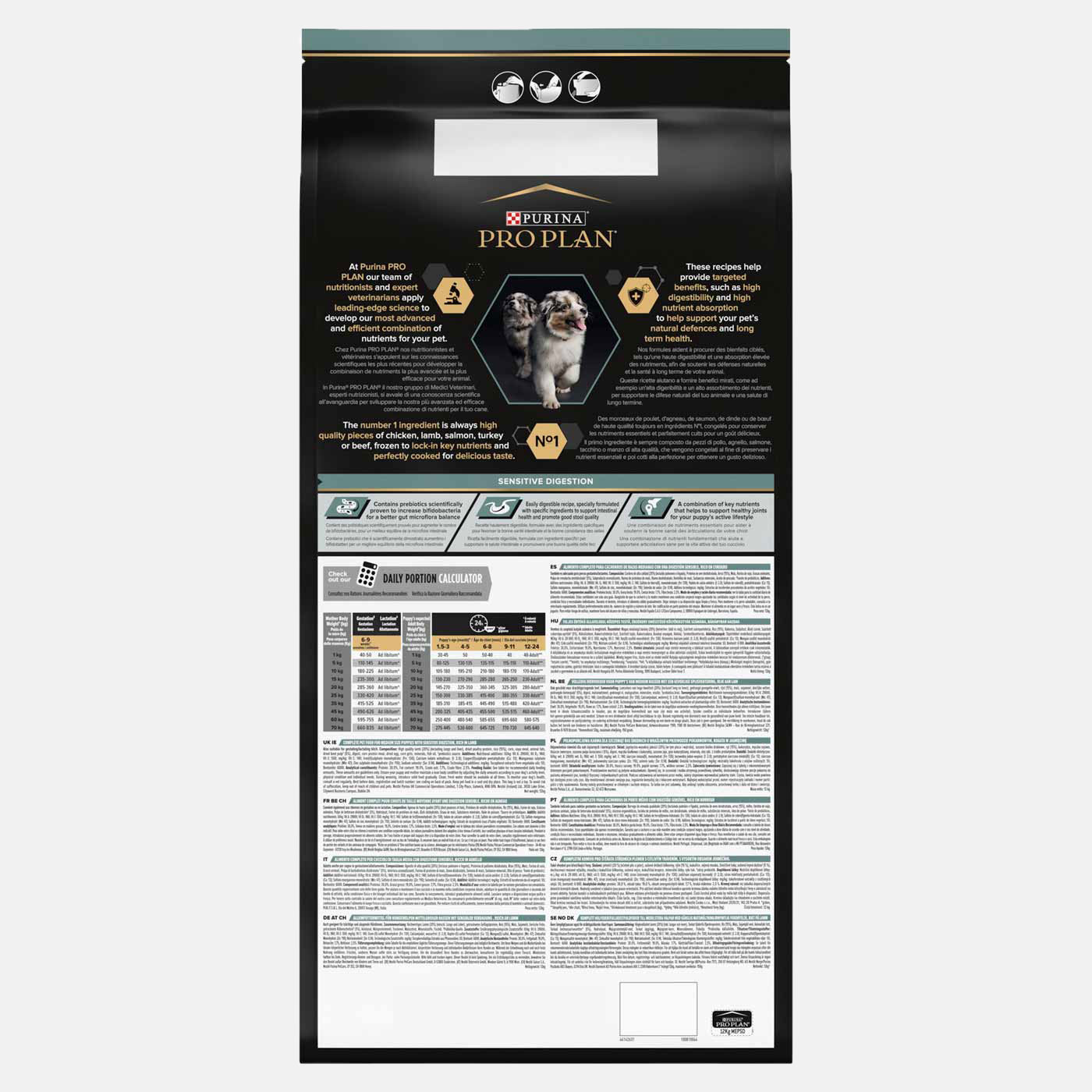 PRO PLAN Medium Puppy Sensitive Digestion Dry Dog Food with Lamb