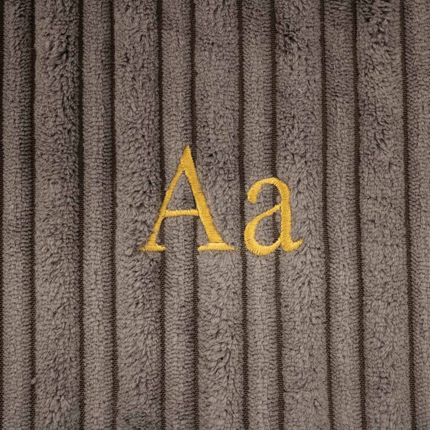 Luxury Dog Crate Cushion, Essentials Plush Cushion in Dark Grey! The Perfect Dog Crate Accessory, Available To Personalise Now at Lords & Labradors