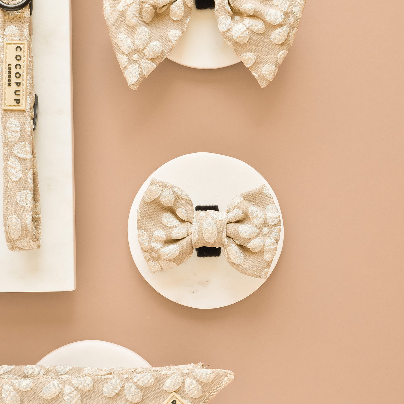 Cocopup London Mocha Flower Luxe Bow Tie