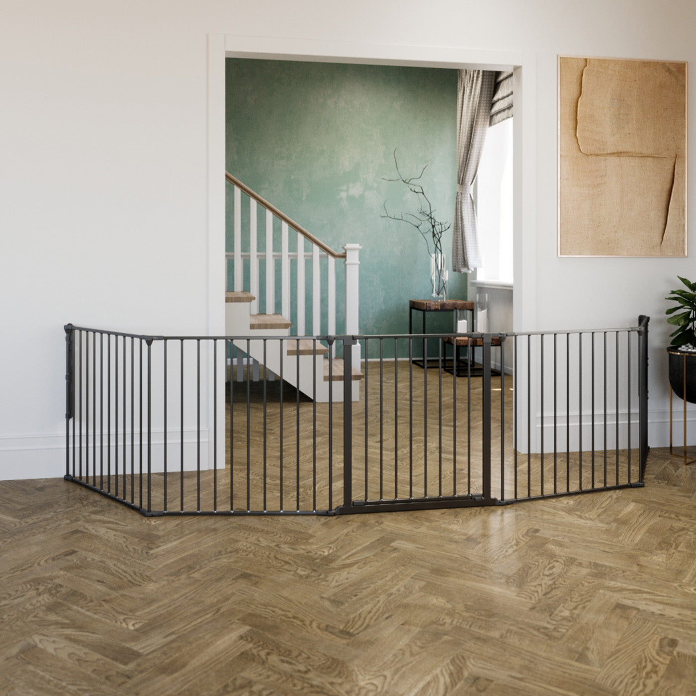 DogSpace Max 3 in 1 Pet Play Pen Black Extension