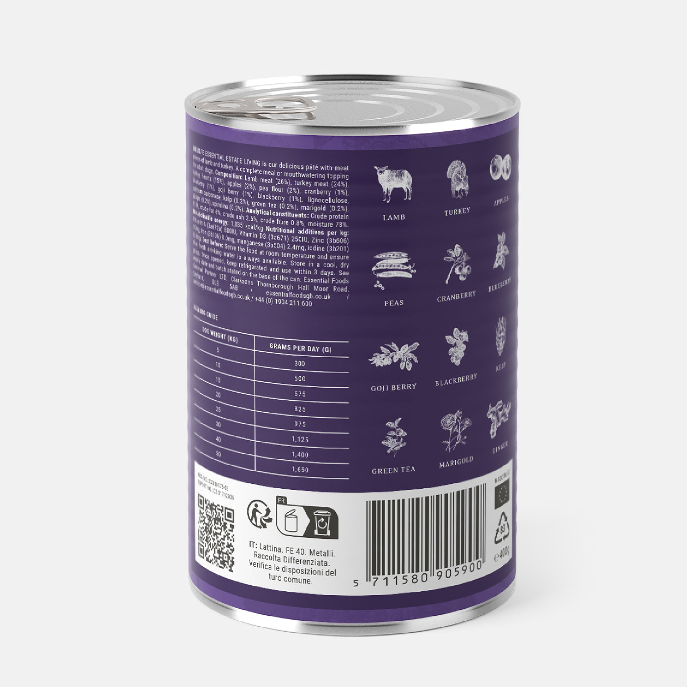 Essential Foods Estate Living Pate Dog Food 400g