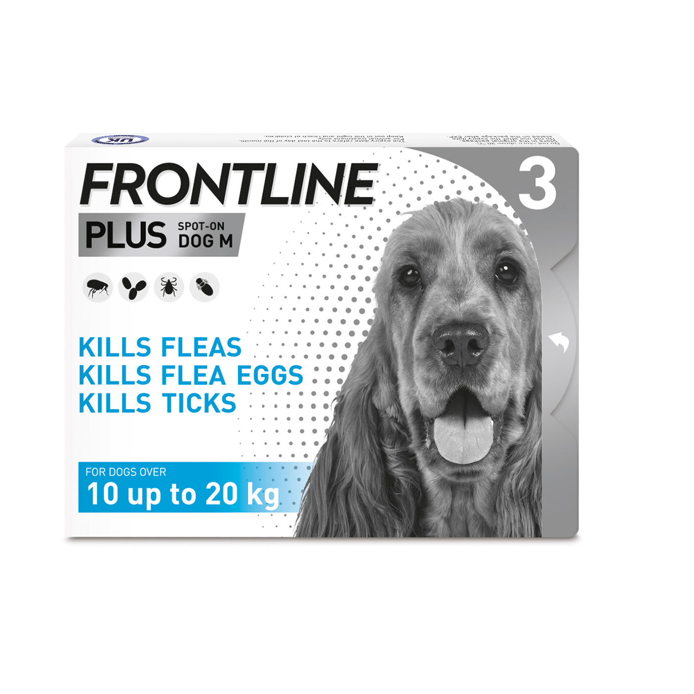 Frontline Plus for Medium Dogs x3