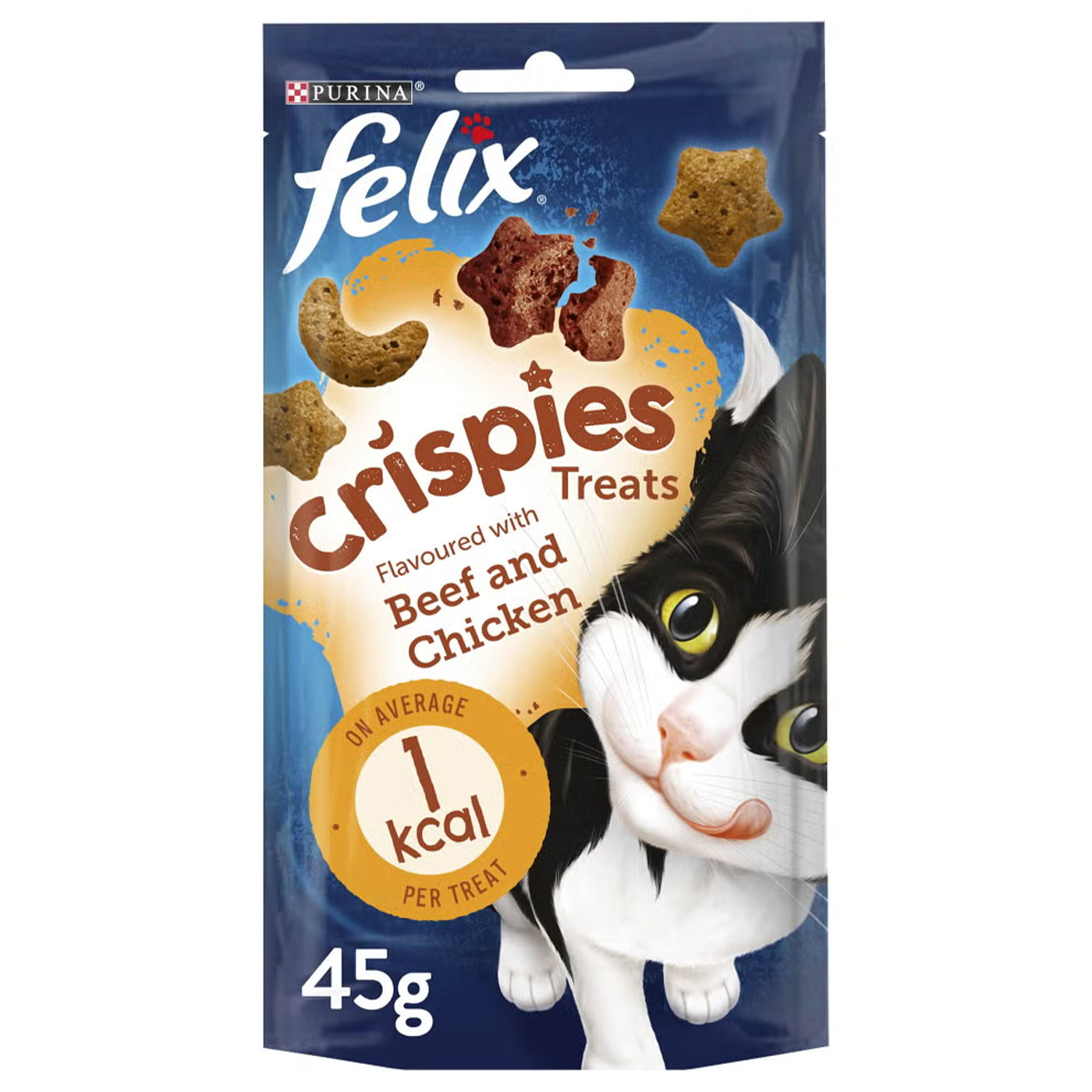Felix Crispies Cat Treat Beef and Chicken 45g