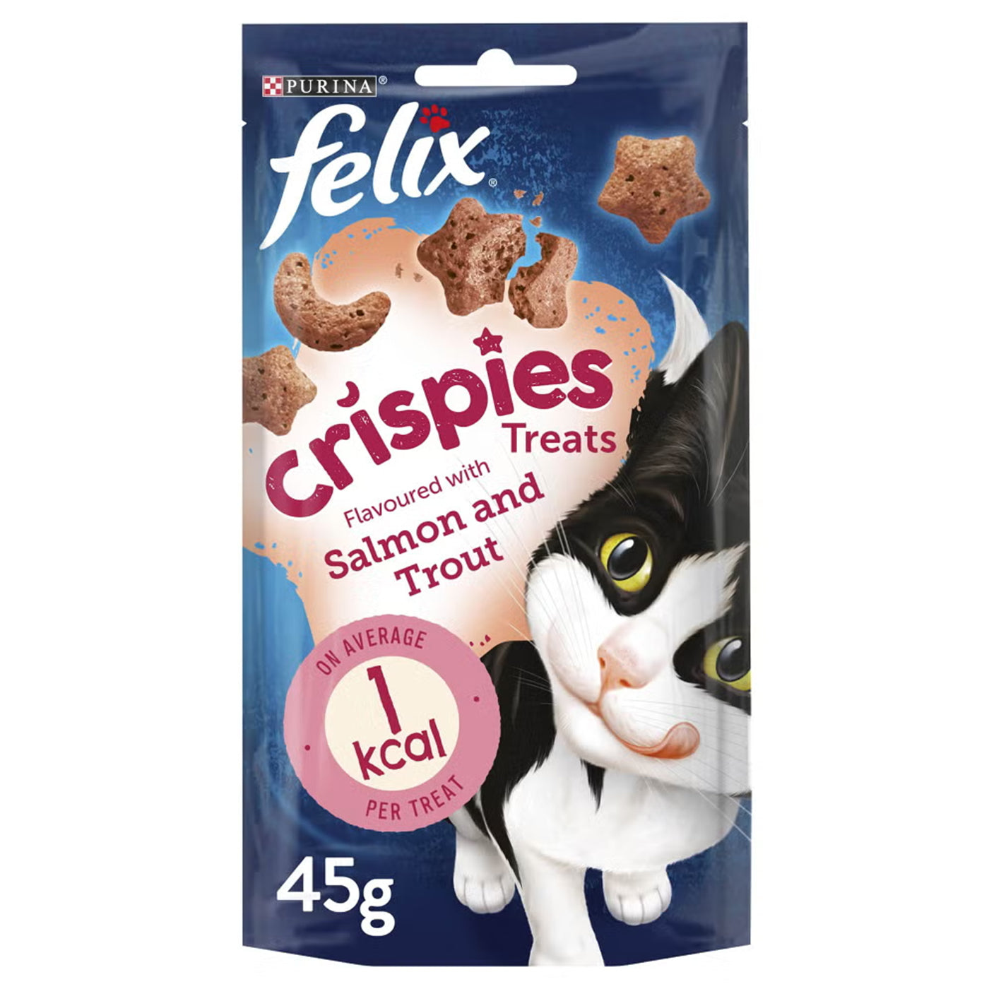 Felix Crispies Cat Treat Salmon and Trout 45g
