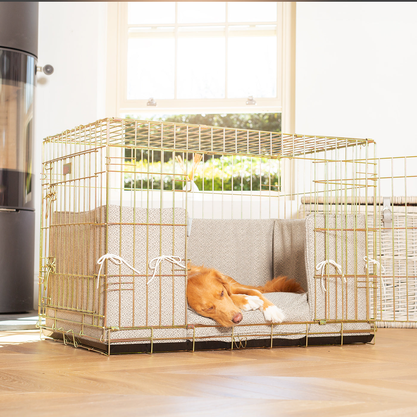 Dog Crate Bumper in Essentials Herdwick Pebble by Lords & Labradors