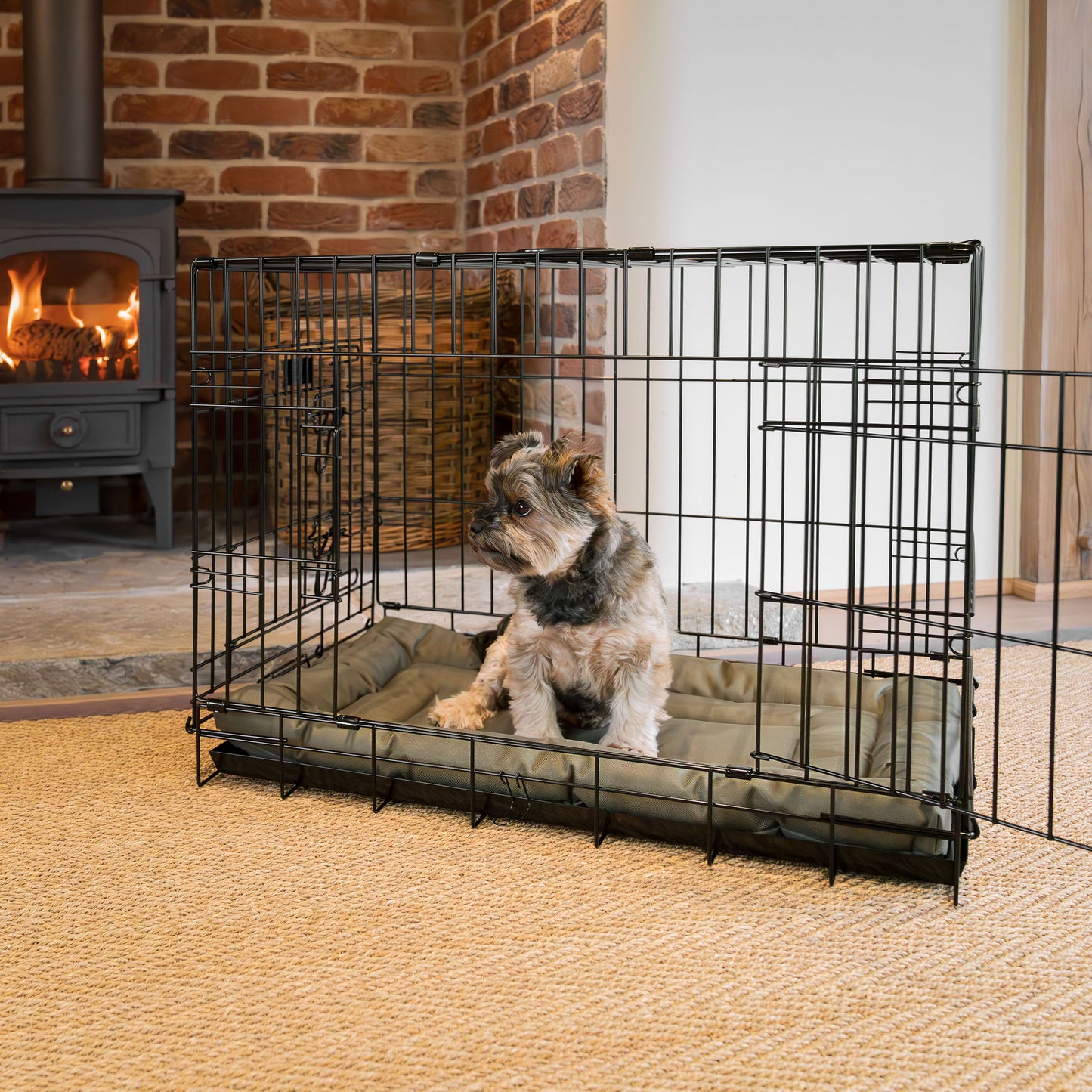 Luxury Dog Crate Maze Mat, in Forest. Padded For Extra Comfort And Compatibile With Lords & Labradors Metal Dog Crates, Available Now!