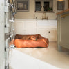 Box Bed For Dogs in Rhino Tough Ember Faux Leather by Lords & Labradors