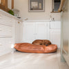 Dog Cushion in Rhino Tough Ember Faux Leather by Lords & Labradors