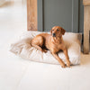 Dog Cushion in Rhino Tough Sand Faux Leather by Lords & Labradors