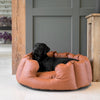 High Wall Bed For Dogs in Rhino Tough Ember Faux Leather by Lords & Labradors