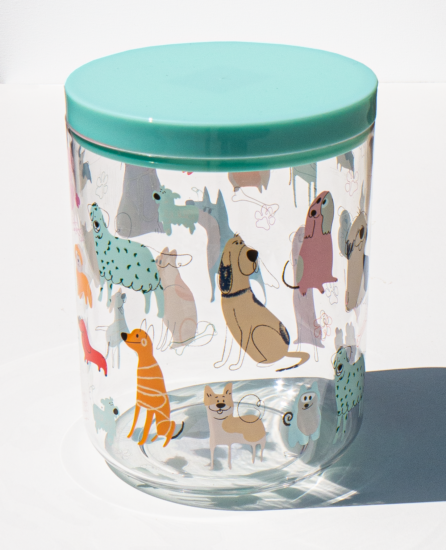 Dog Whimsy Treat Jar with lid - 65oz