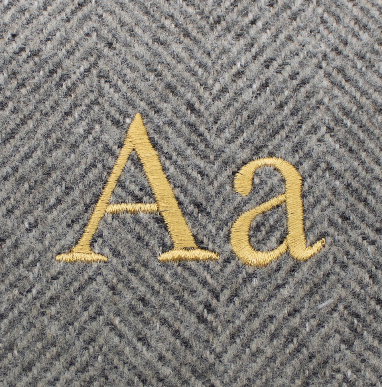 Dog Cushion in Pewter Herringbone Tweed