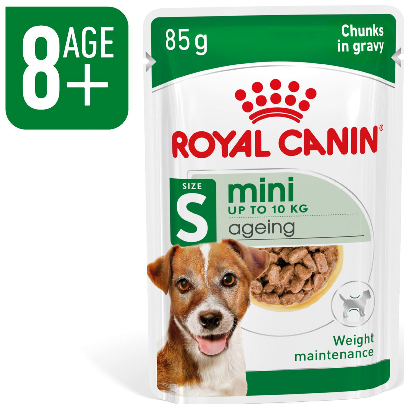 Royal Canin Mini Ageing 8+ Wet Dog Food Chunks in Gravy (12 x 85g)