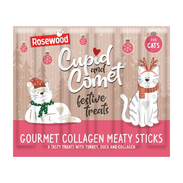 Cat Collagen Festive Sticks, Duck and Turkey