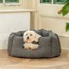 High Wall Bed For Dogs in Granite Bouclé by Lords & Labradors