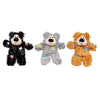 KONG Assorted Softies Patchwork Bear Cat Toy