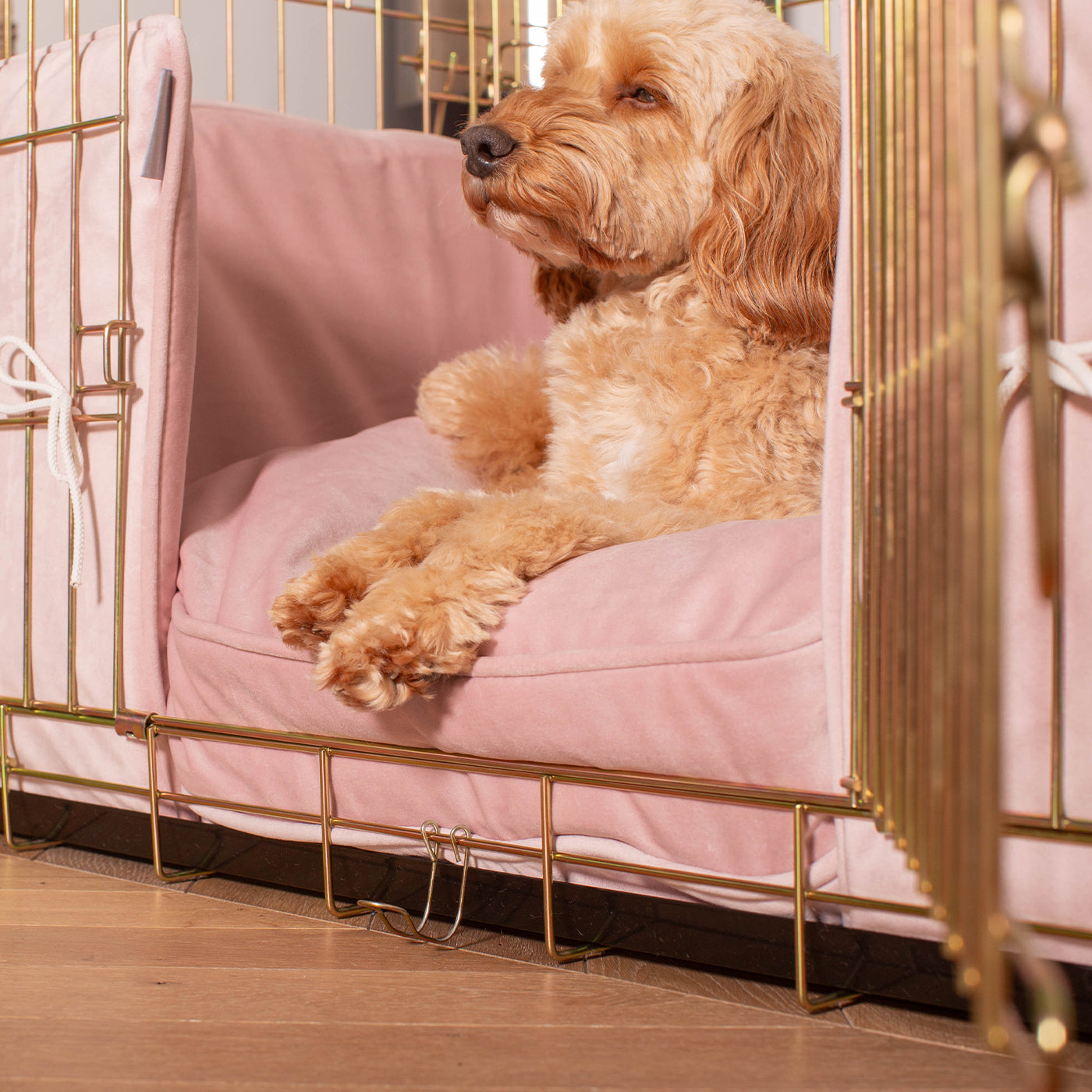 Dog Crate Bumper in Blossom Velvet by Lords & Labradors