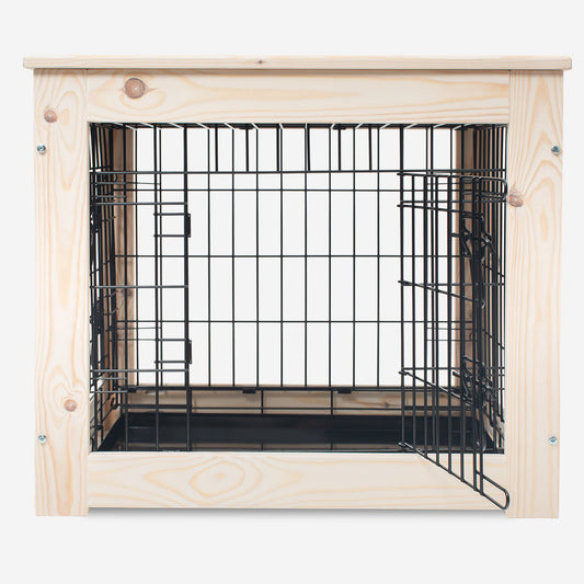 Wooden Salcombe Crate Surround With Black Crate by Lords & Labradors