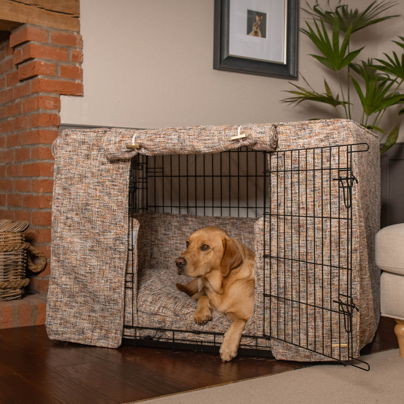 View of Dog Crate Set In Opal Miinerals | Dog Bedding Crate Set | Lords & Labradors
