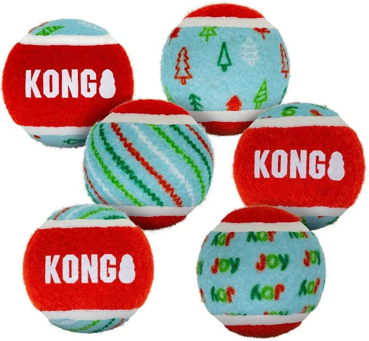KONG Holiday SqueakAir Balls 6 Pack