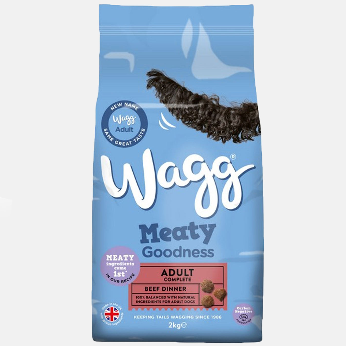 Wagg Meaty Goodness Complete Dry Adult Dog Food with Beef 2KG