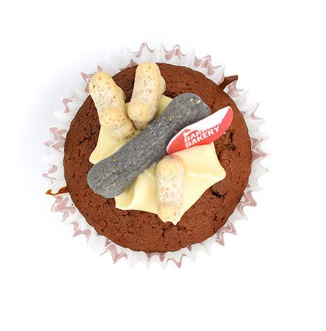 The Barking Bakery Vanilla iced carob woofin dog treat