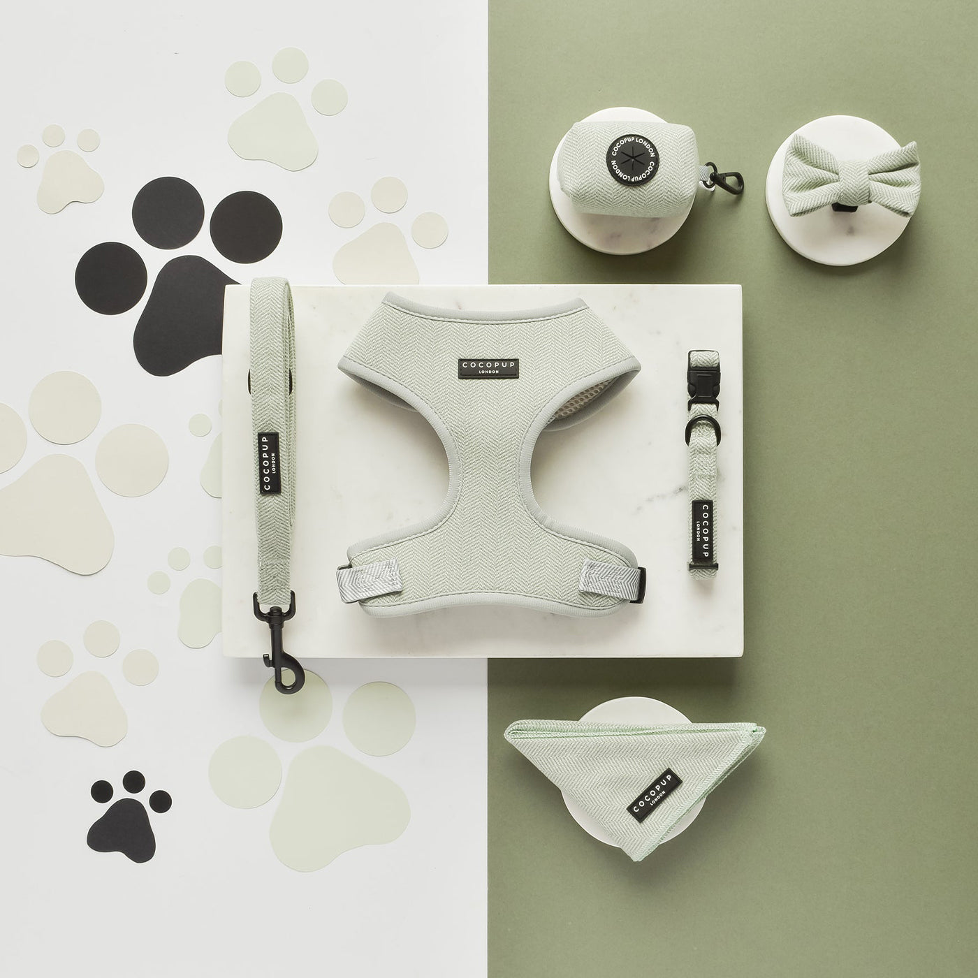 Cocopup London Sage Tweed Collar