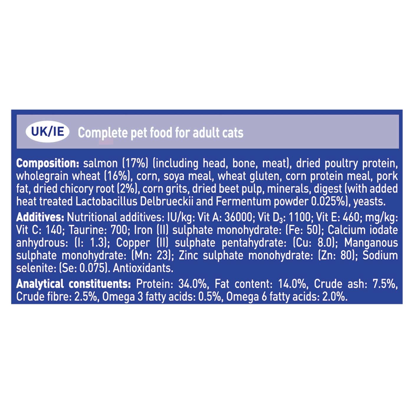 Purina One Adult Cat Salmon and Whole Grain 3KG