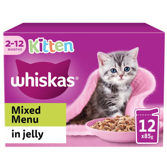 Whiskas 2-12 Months Kitten Mixed Menu in Jelly (12x85g)