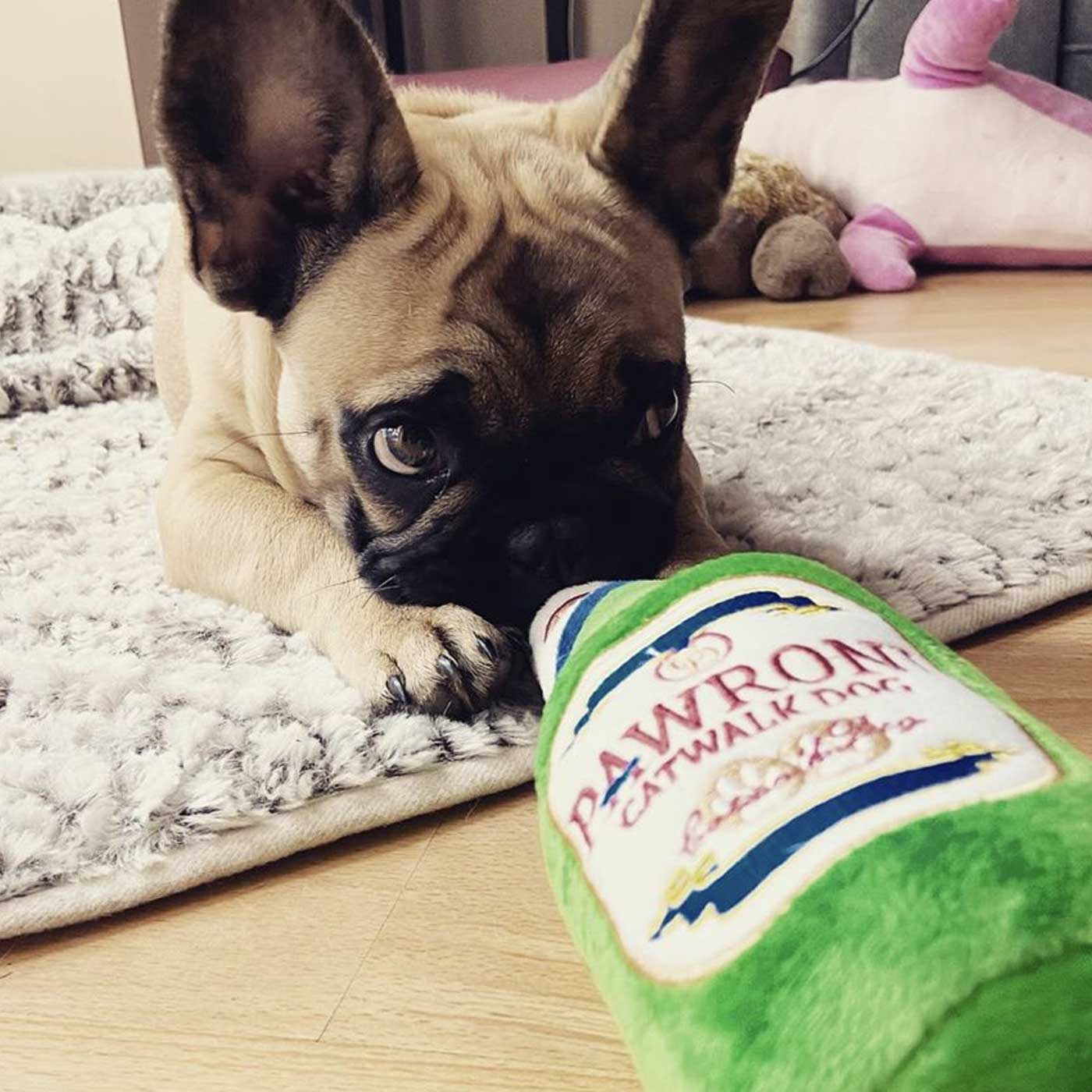 CatwalkDog Pawroni Beer Bottle Dog Toy