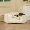 High Wall Bed For Dogs in Ivory Bouclé by Lords & Labradors