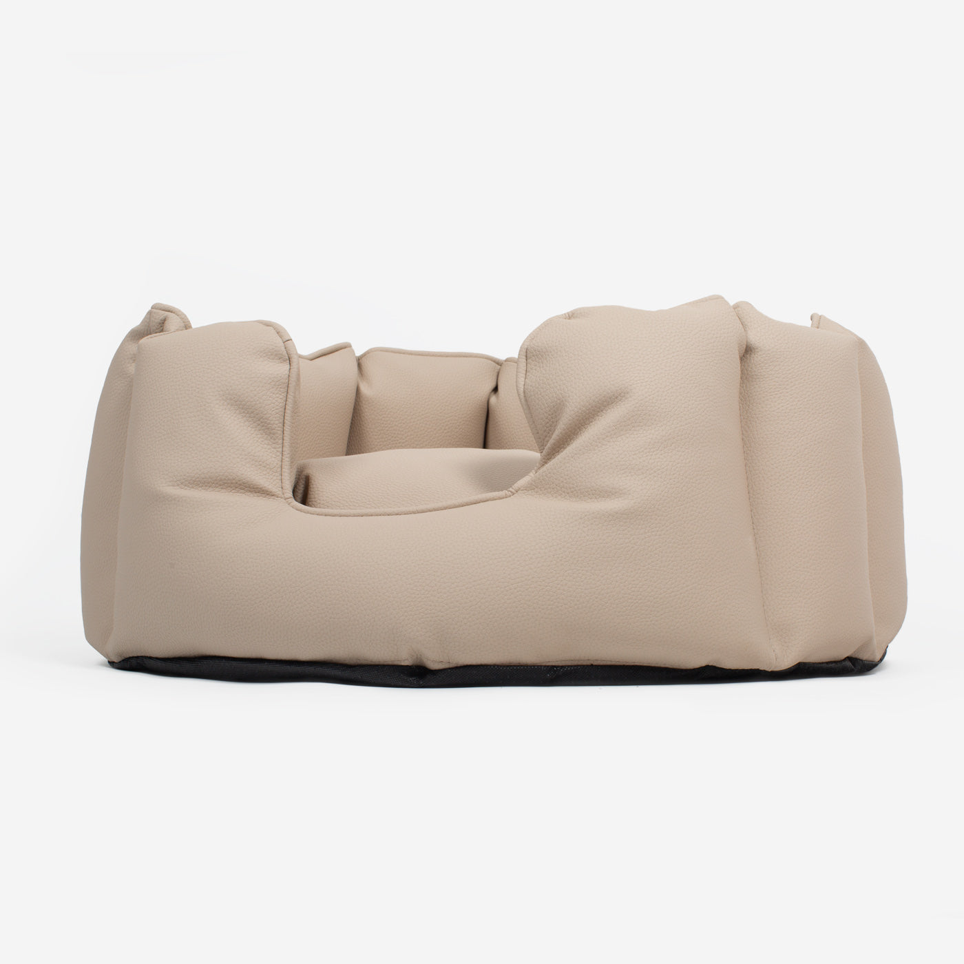 [colour:sand] Luxury Handmade High Wall in Rhino Tough Faux Leather, in Sand, Perfect For Your Pets Nap Time! Available To Personalise at Lords & Labradors
