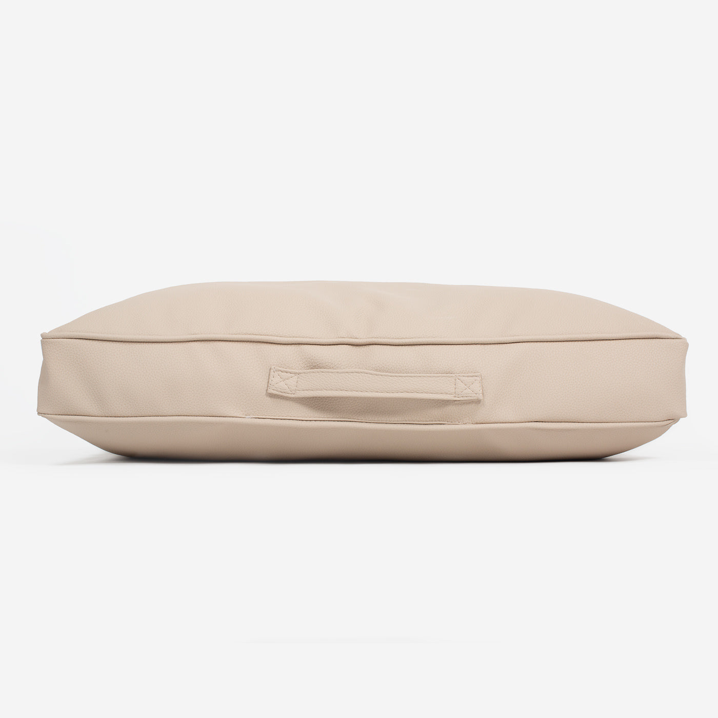 [color:sand] Luxury Dog Cushion in Rhino Tough Faux Leather in Sand, The Perfect Pet Bed Time Accessory! Available Now at Lords & Labradors 
