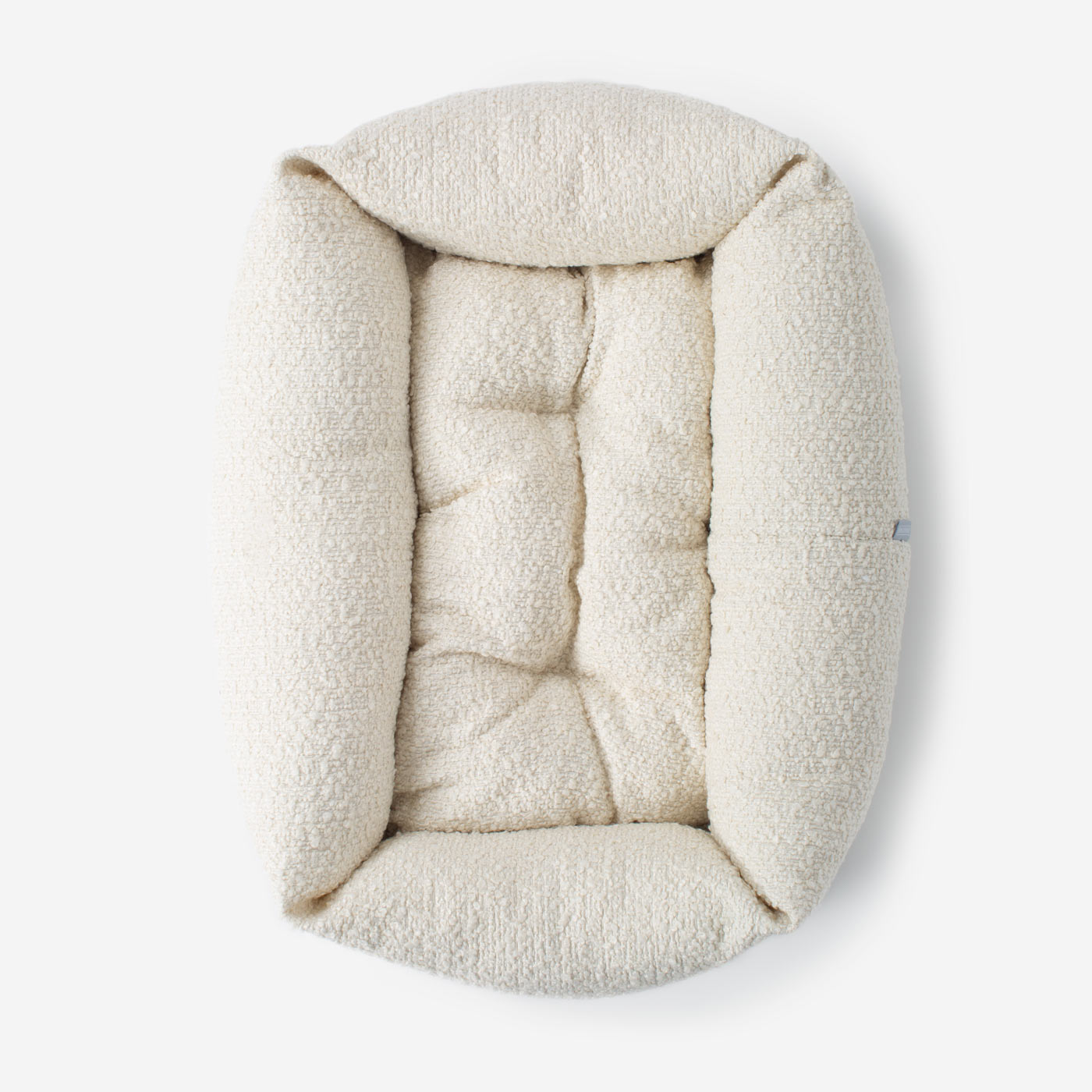 Cosy & Calm Puppy Crate Bed, The Perfect Dog Crate Accessory For The Ultimate Dog Den! In Stunning Ivory Bouclé! Available To Personalise at Lords & Labradors