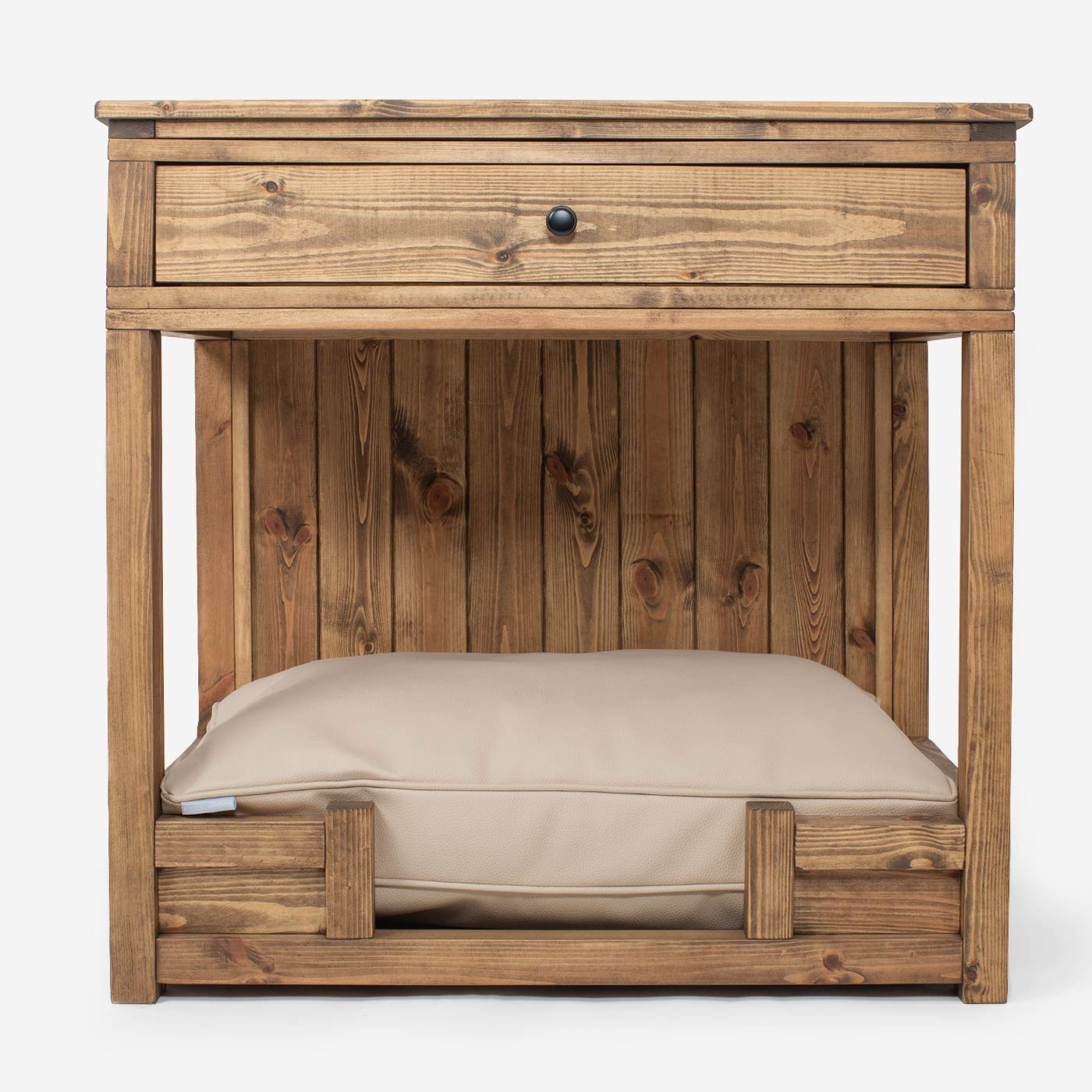 Wooden Broadsand Open Dog Crate with Drawer by Lords & Labradors