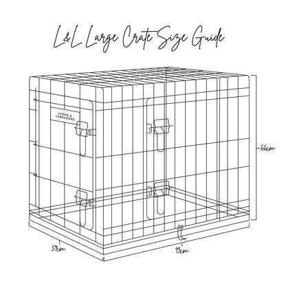 Discover, Imperfect deluxe heavy duty black dog crate, featuring two doors for easy access and a removable tray for easy cleaning! The ideal choice to keep new puppies safe, made using pet safe galvanised steel! Available now in 5 sizes and three stunning colours at Lords & Labradors