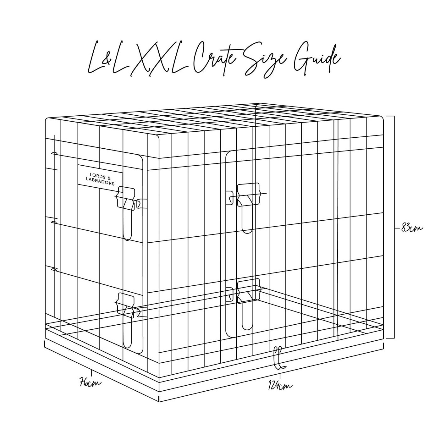 Discover, Imperfect deluxe heavy duty black dog crate, featuring two doors for easy access and a removable tray for easy cleaning! The ideal choice to keep new puppies safe, made using pet safe galvanised steel! Available now in 5 sizes and three stunning colours at Lords & Labradors