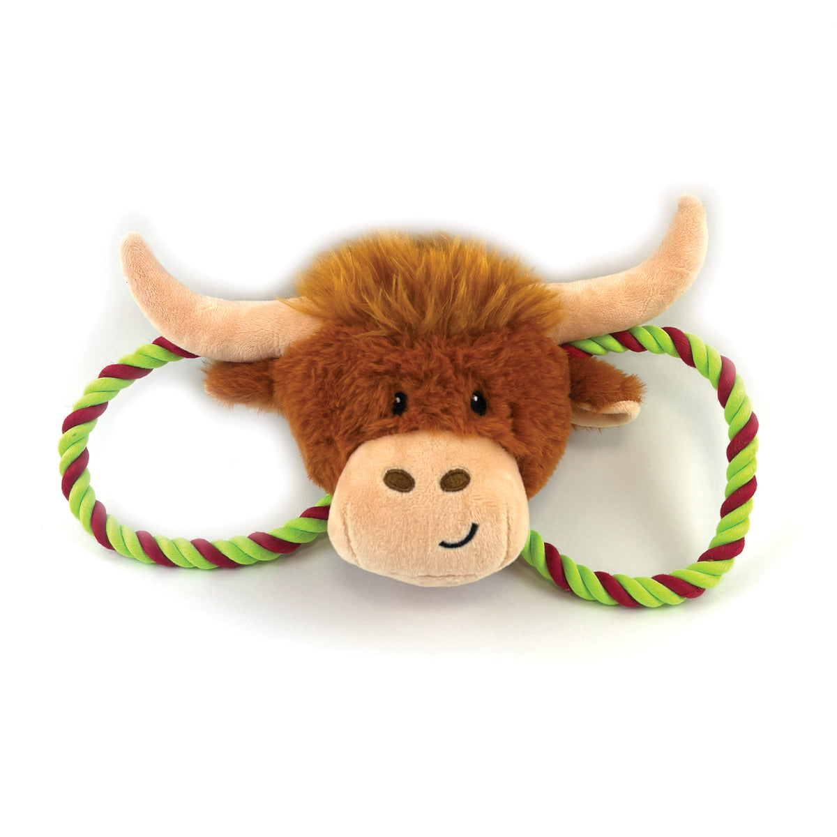 Happy Pet Herby Highland Cow Tug of War Dog Toy