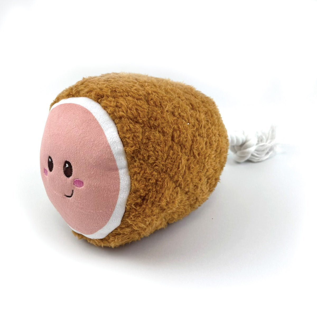 Happy Pet Christmas Ham Rope Tug Dog Toy