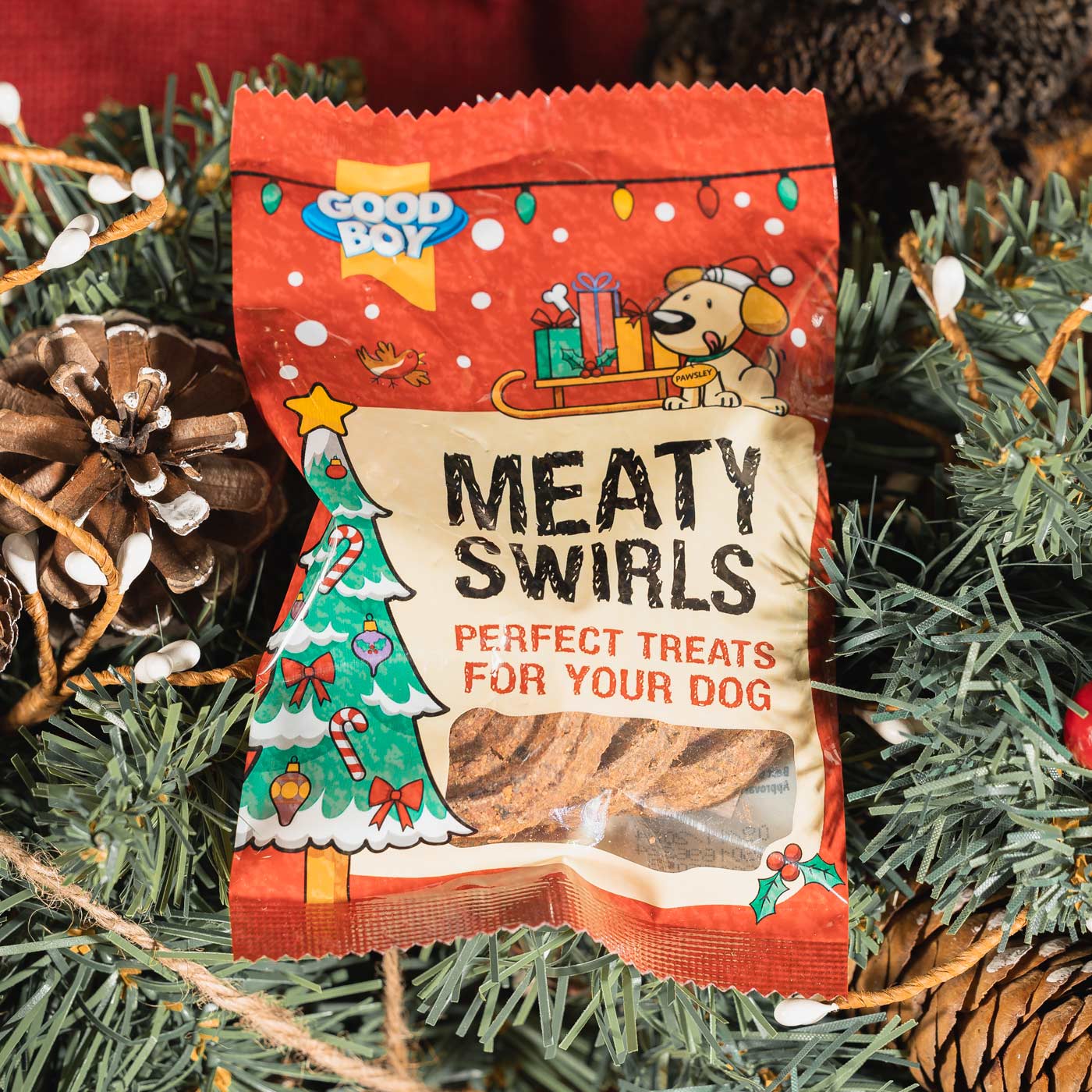 Good Boy Festive Dog Treats Gift Box, Meaty Swirl Pet Treats, The Perfect Christmas Gift For Your Dog, Available Now at Lords & Labradors