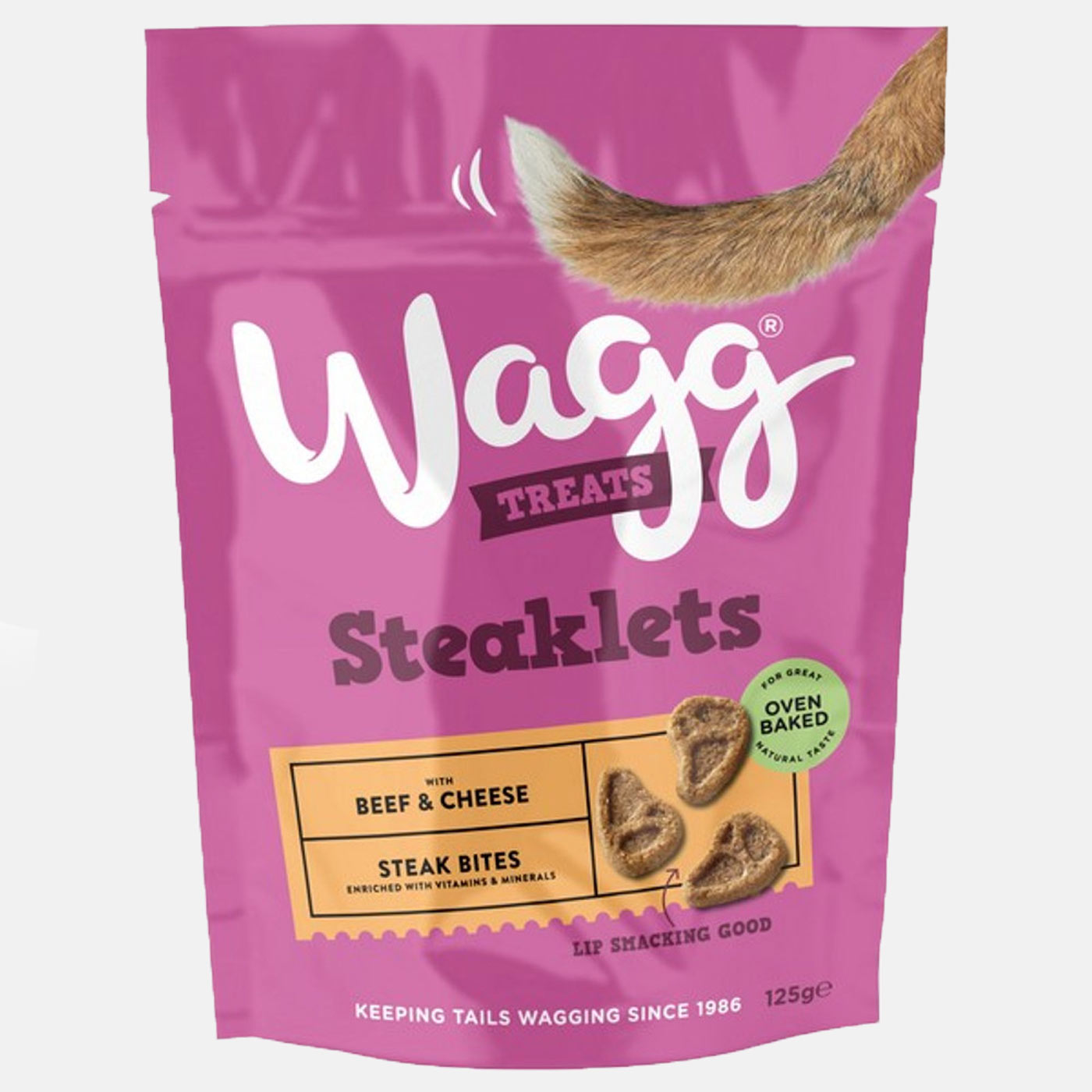 Wagg Steaklets Beef & Cheese Dog Treats 125g