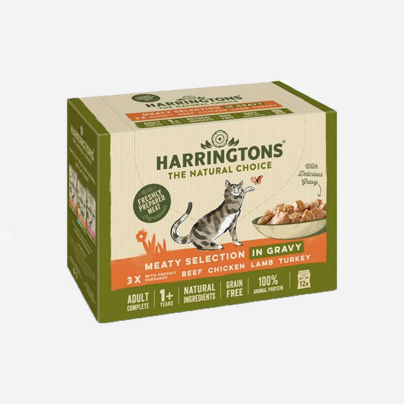 Harringtons Meaty Selection In Gravy Cat Food 12x85g