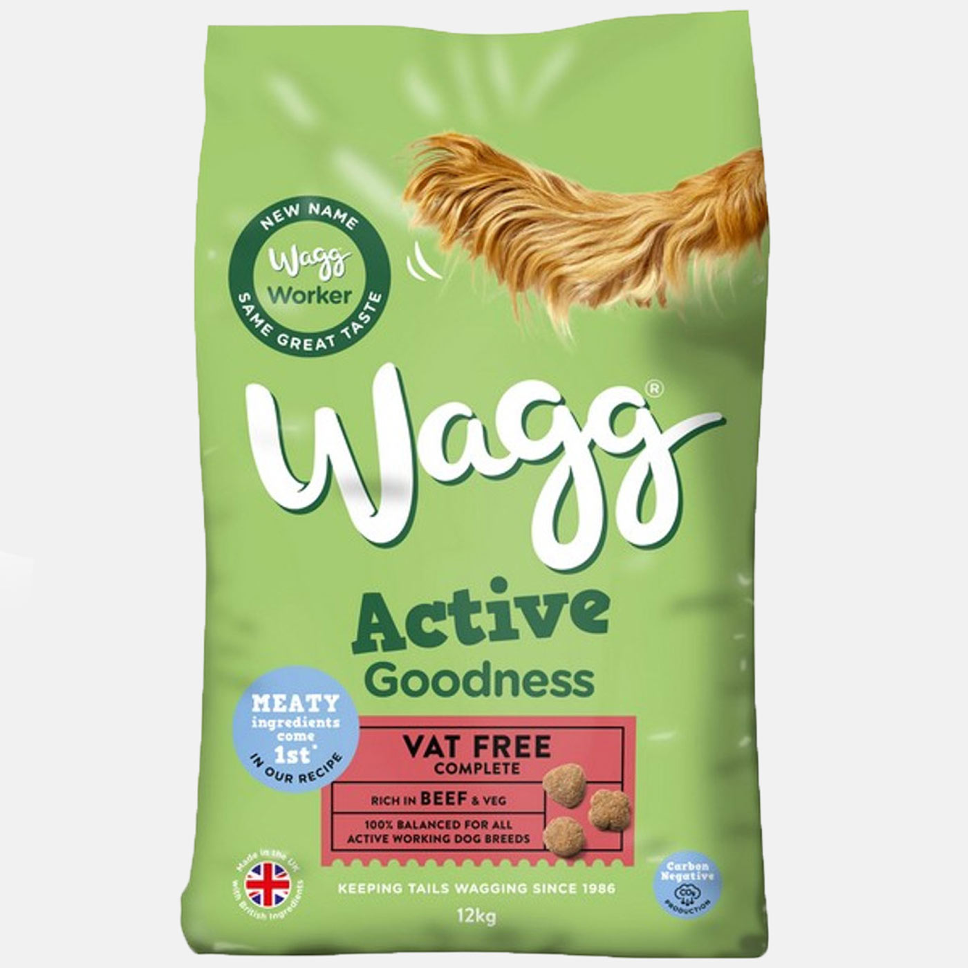 Wagg Active Goodness Working Dry Adult Dog Food with Chicken & Veg 12kg