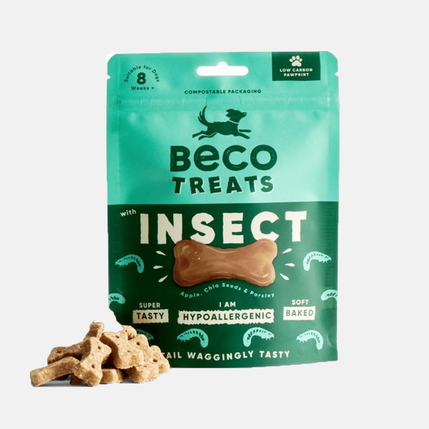 Beco Insect Dog Treats with Apple & Chia Seeds 70g
