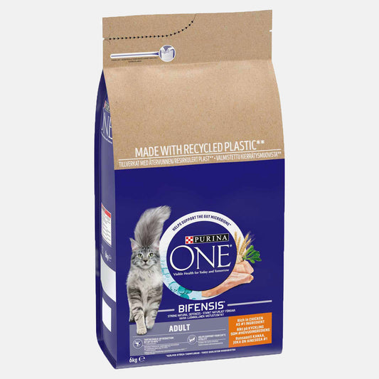 Purina One Whole Grain Adult Dry Cat Food with Chicken 6kg
