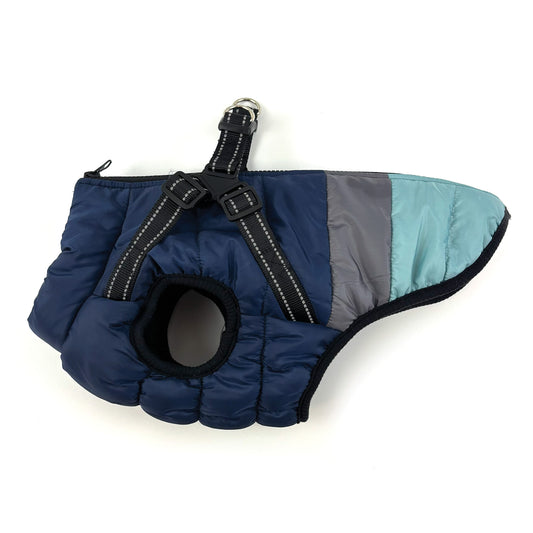 Go Walk Dark Blue Trio Harness Dog Coat