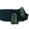 Go Walk Dark Green Quilted Classic Patterned Dog Coat