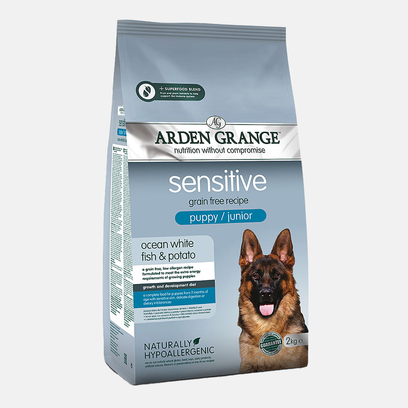 Arden Grange Sensitive Puppy/Junior Dry Dog Food with White Fish & Potato