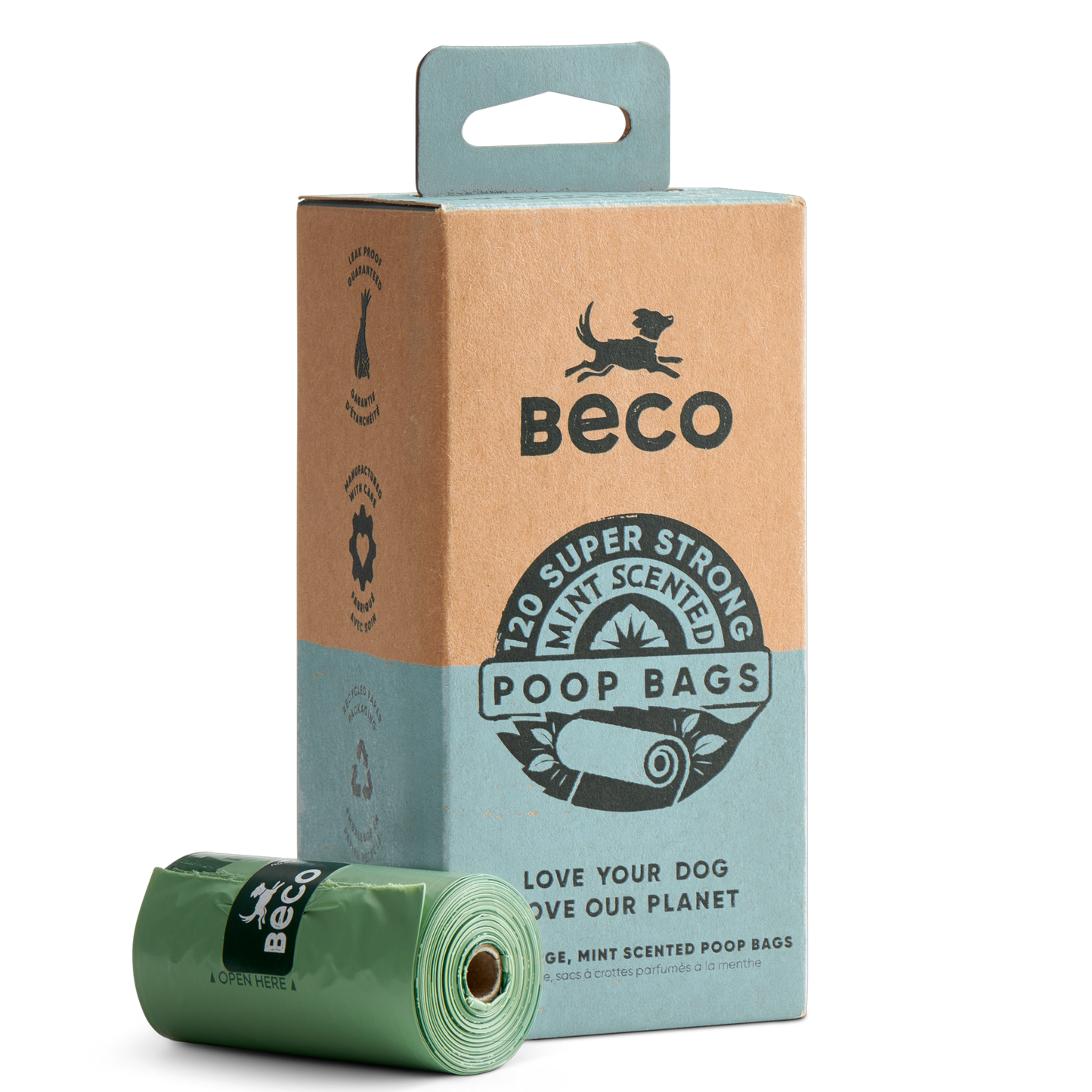 Beco Poop Bags Scented - 120 bags on rolls